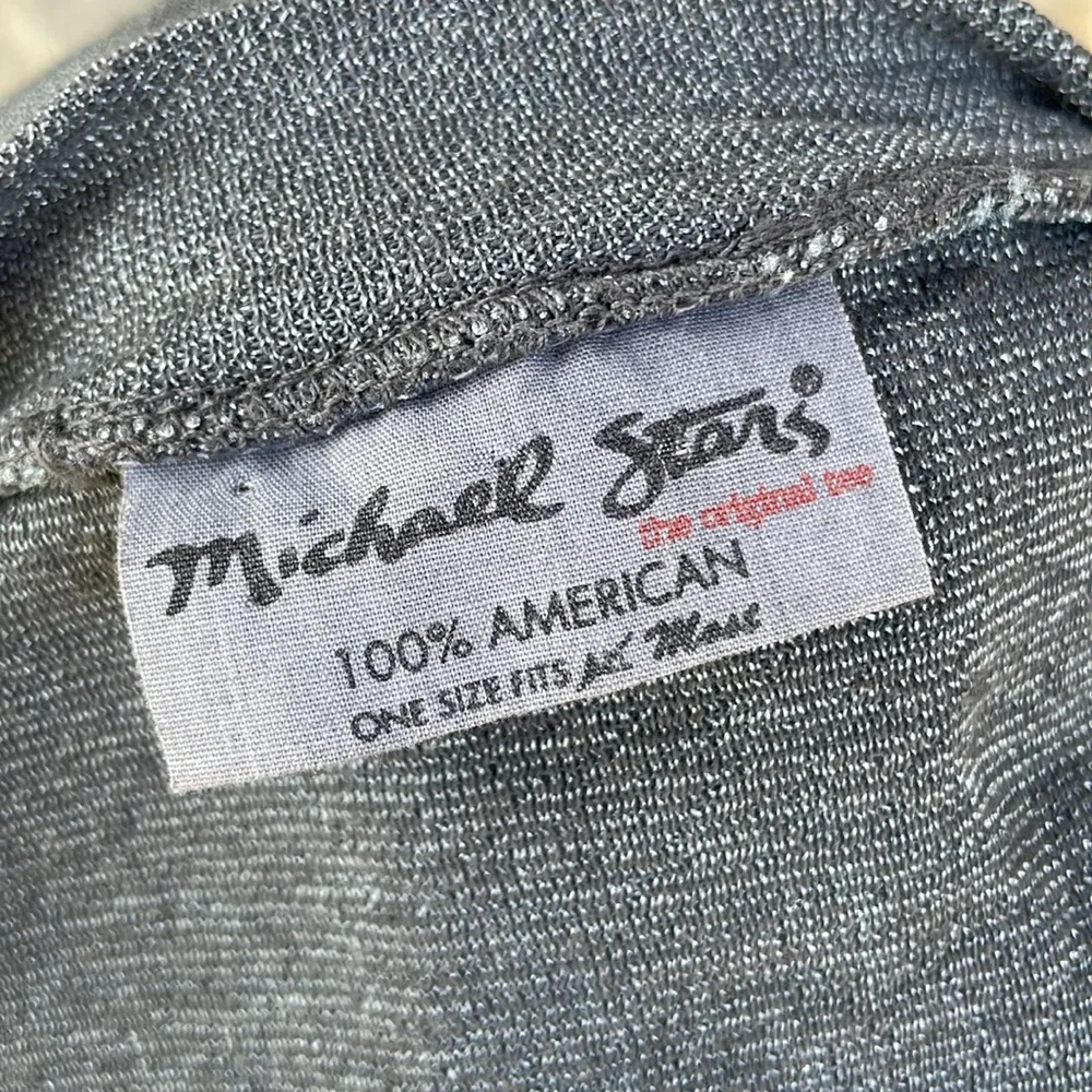 Michael Stars gray batwing short-sleeve cardigan with 3 button tapered waist - Picture 4 of 7